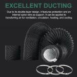 4/6inch flexible aluminum duct, heavy-duty 4-layer protection, 25 feet long, suitable for heating, cooling, ventilation and exhaust scenarios - Imagen 2