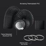 4/6inch flexible aluminum duct, heavy-duty 4-layer protection, 25 feet long, suitable for heating, cooling, ventilation and exhaust scenarios - Imagen 4