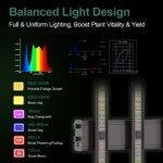 550W LED Grow Light | 2.7μmol/J Full Spectrum | App Control & Dimmable 3-Bar Lamp for 5x5ft Indoor Plants Full Cycle Growth - Imagen 2