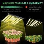 550W LED Grow Light | 2.7μmol/J Full Spectrum | App Control & Dimmable 3-Bar Lamp for 5x5ft Indoor Plants Full Cycle Growth - Imagen 3