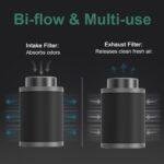 6*12Inch Hydroponic Air Carbon Filter Australian Charcoal Odor Scrubber Reversible Flange Included - Imagen 3