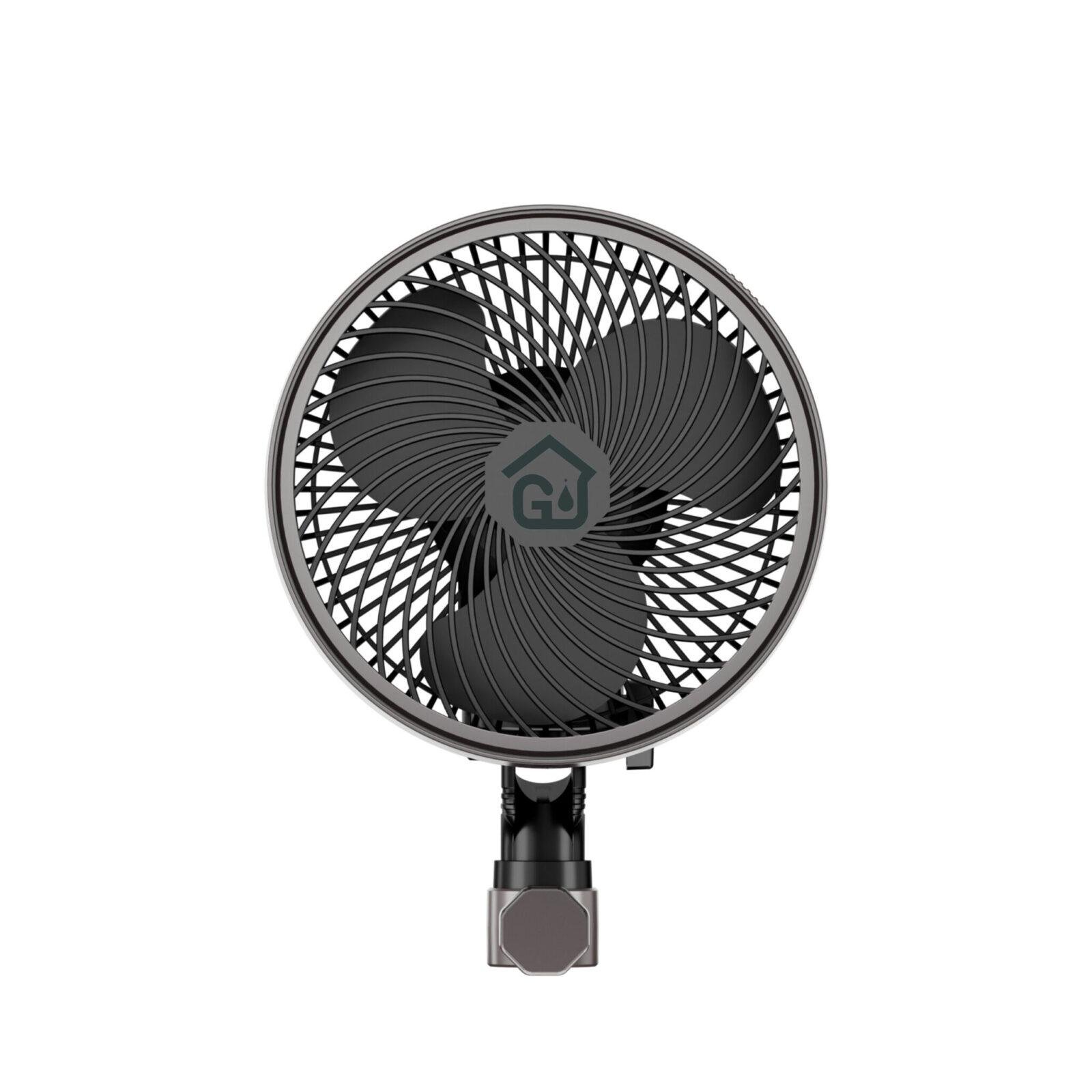 Ventilador inteligente con clip para tiendas de cultivo de 6 pulgadas, con motor EC de larga duración, velocidad y oscilación ajustables, y clasificación IP44: ventilador de refrigeración silencioso y resistente a la intemperie para hidroponía