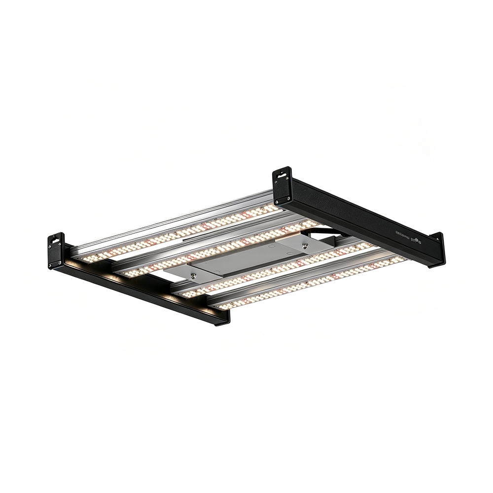 Lámpara LED para cultivo de 120 W | Espectro completo de 2,4 μmol/J | Lámpara de 4 barras regulable y controlable mediante aplicación, para plantas de interior de 2x2 pies y ciclo completo de crecimiento