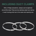 4/6inch flexible aluminum duct, heavy-duty 4-layer protection, 25 feet long, suitable for heating, cooling, ventilation and exhaust scenarios - Image 3