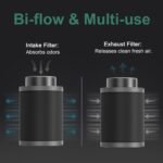 4*10Inch Hydroponic Air Carbon Filter Australian Charcoal Odor Scrubber Reversible Flange Included - Image 3