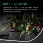 Reusable 5 Gallon Aeration Grow Bags Nonwoven Fabric Pots with Multi-Purpose Rings for All Garden Plants - Image 2