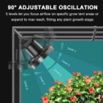 Smart 6 Inch Grow Tent Clip Fan with Durable EC Motor, Adjustable Speed & Oscillation, IP44 Weatherproof Quiet Hydroponics Cooling Fan - Image 4