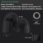 4/6inch flexible aluminum duct, heavy-duty 4-layer protection, 25 feet long, suitable for heating, cooling, ventilation and exhaust scenarios - Image 5